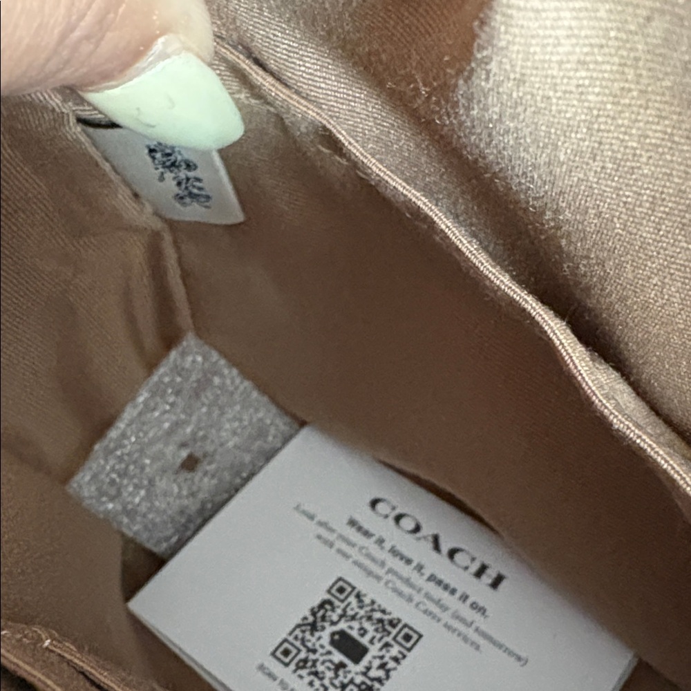 COACH Pebbled Leather Crossbody Bag in White - Picture 9 of 9